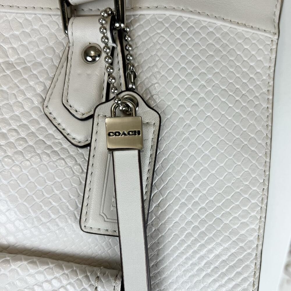 Coach Charlie Embossed Python Leather Large Tote … - image 8